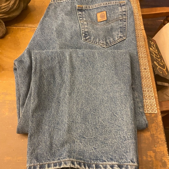 Carhartt Other - Carhartt Light Blue Denim with Tan Logo Patch